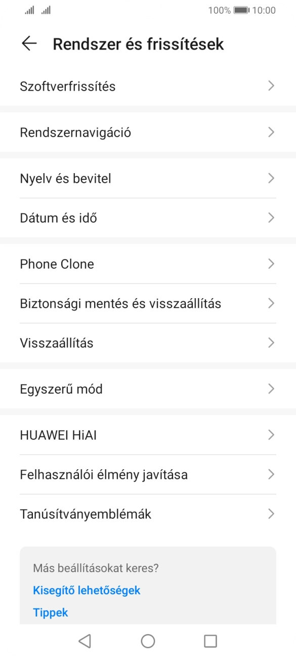 Válaszd a Visszaállítás lehetőséget.