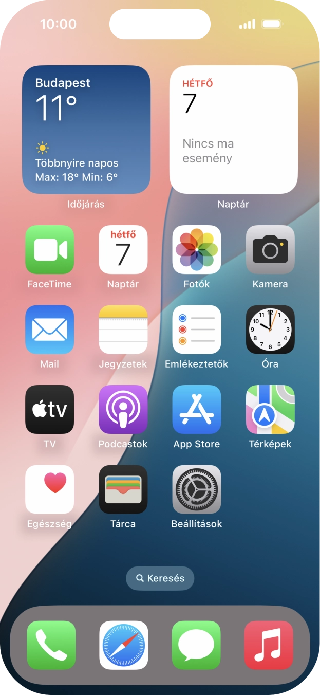 Válaszd a Beállítások lehetőséget. Válaszd a Beállítások lehetőséget.