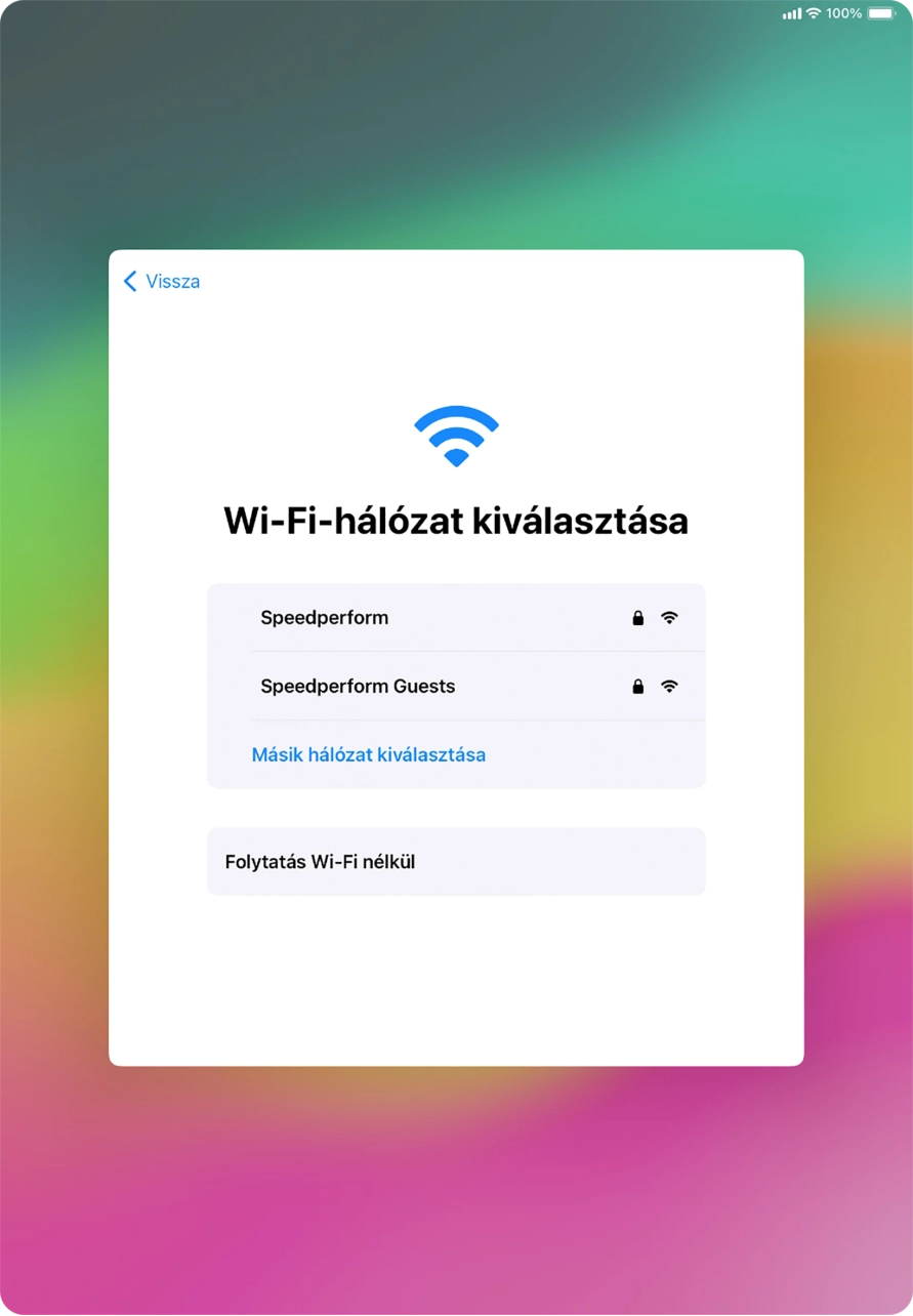 Válaszd ki a kívánt Wi-Fi hálózatot.