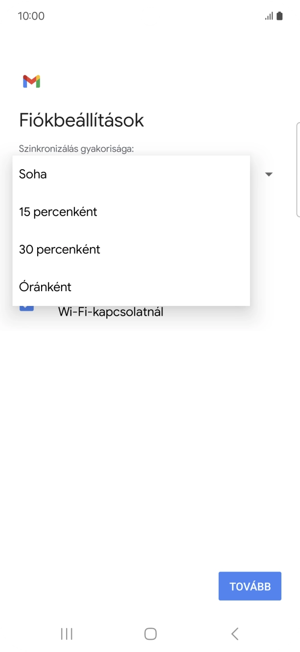 Válaszd ki a kívánt beállítást.