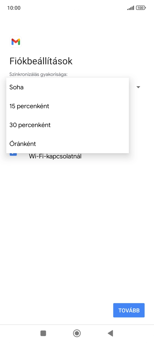 Válaszd ki a kívánt beállítást.