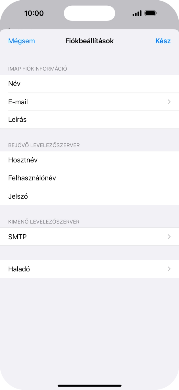 Válaszd az SMTP lehetőséget.