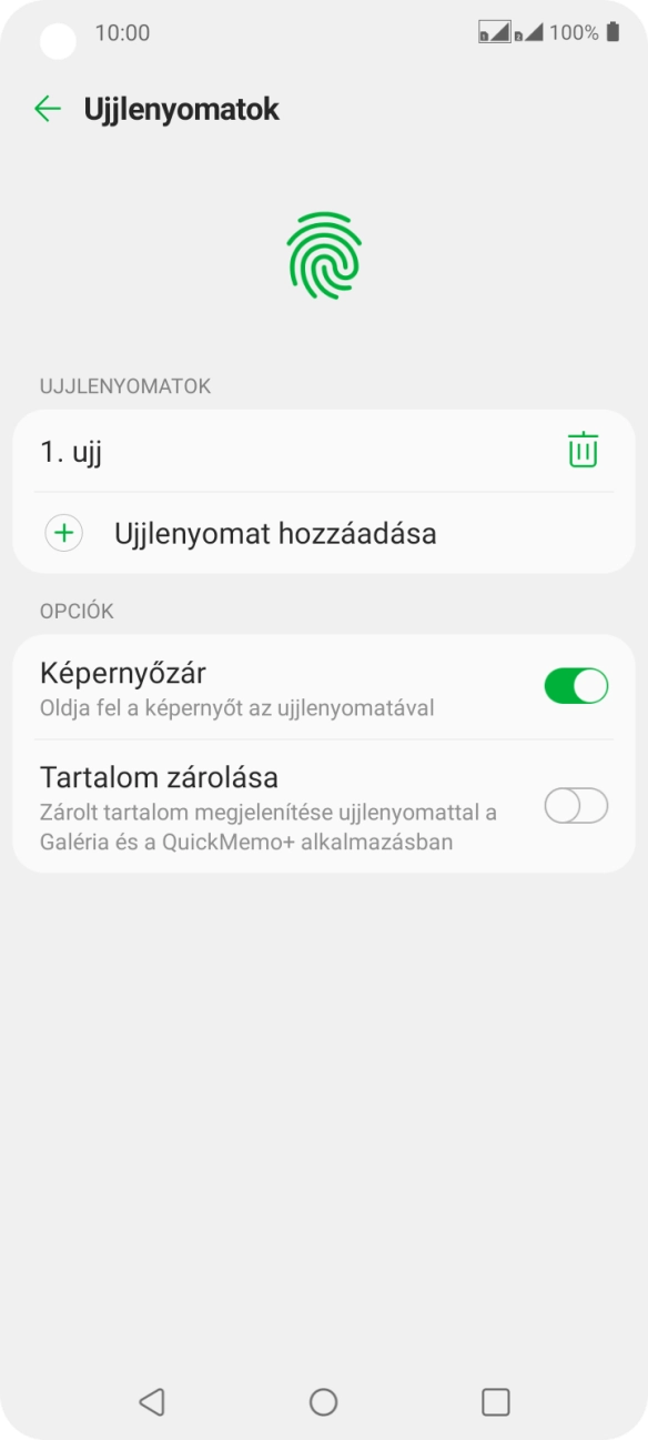 Kattints a kívánt beállítások melletti csúszkákra a funkciók be- vagy kikapcsolásához.