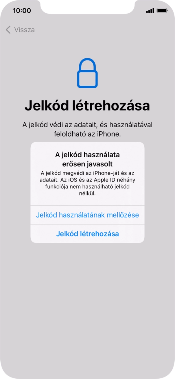 Ha kikapcsolod a funkciót, válaszd a Jelkód használatának mellőzése lehetőséget. Ha kikapcsolod a funkciót, válaszd a Jelkód használatának mellőzése lehetőséget.