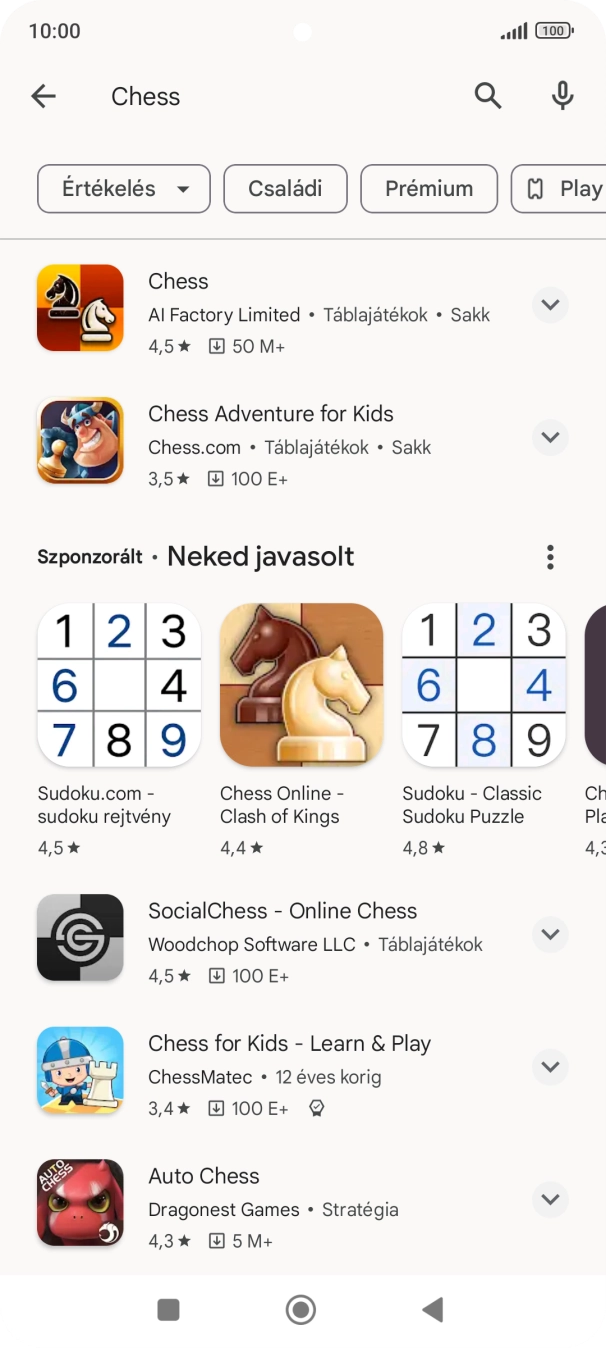 Kattints a kívánt alkalmazásra.