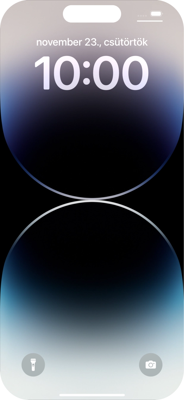 Húzd az ujjad felfelé a kijelző aljáról.