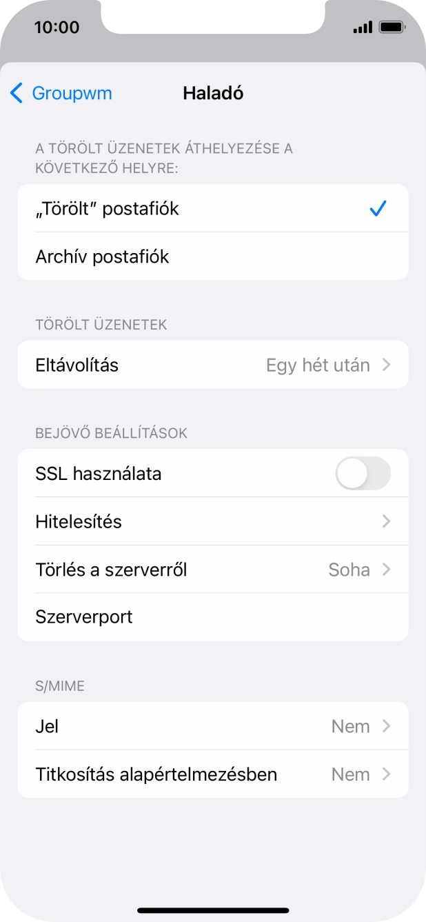 Válaszd a Hitelesítés lehetőséget.