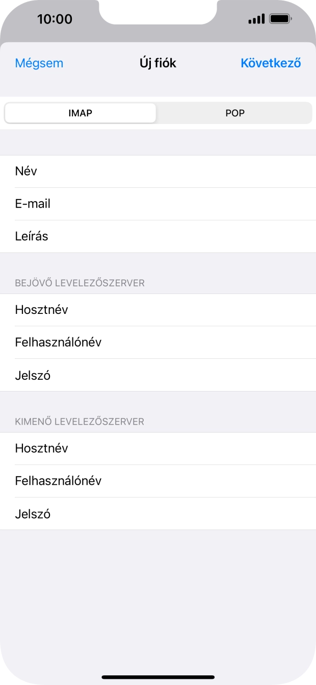 Válaszd a Következő lehetőséget.