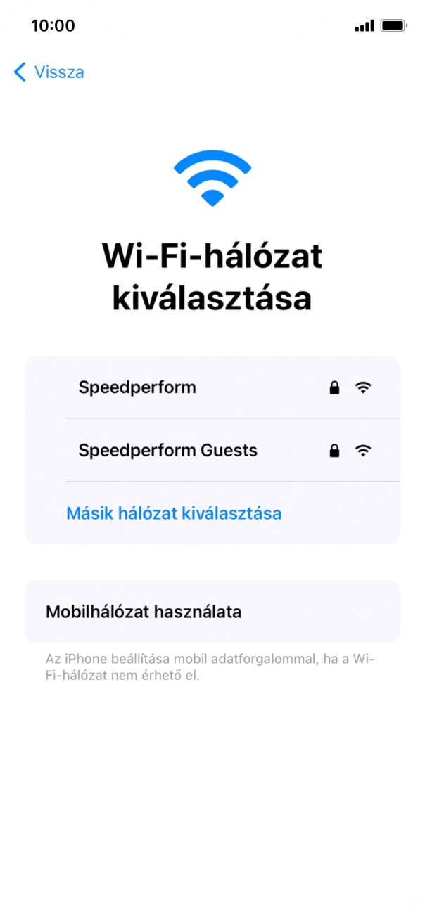 Válaszd ki a kívánt Wi-Fi hálózatot. Válaszd ki a kívánt Wi-Fi hálózatot.