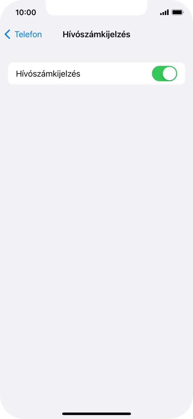Kattints a „Hívószámkijelzés” melletti csúszkára a funkció be- vagy kikapcsolásához. Kattints a „Hívószámkijelzés” melletti csúszkára a funkció be- vagy kikapcsolásához.