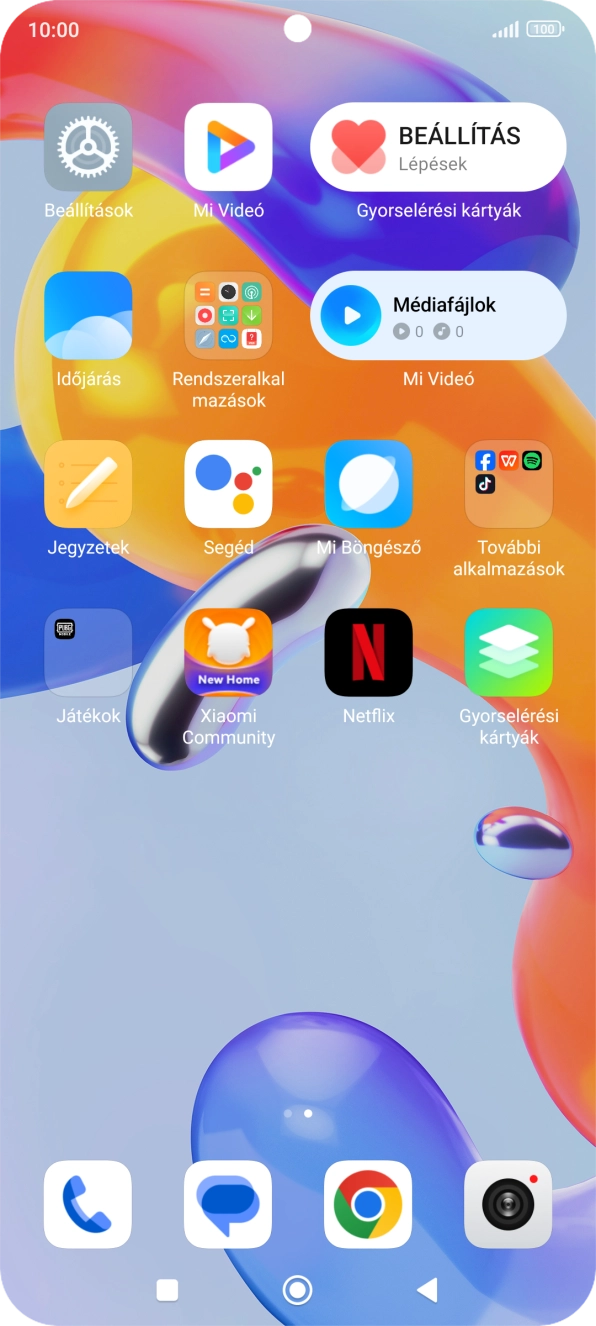 Válaszd a Beállítások lehetőséget. Válaszd a Beállítások lehetőséget.