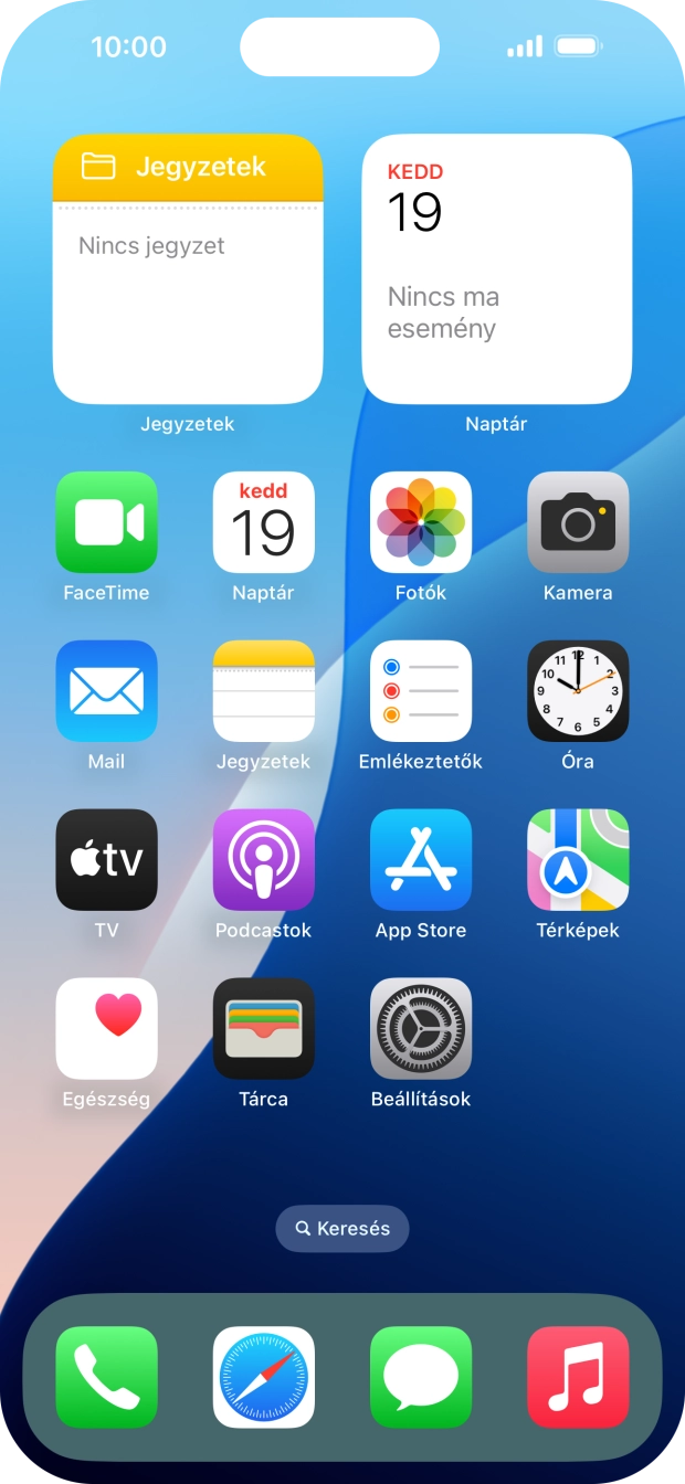 Válaszd a Beállítások lehetőséget. Válaszd a Beállítások lehetőséget.