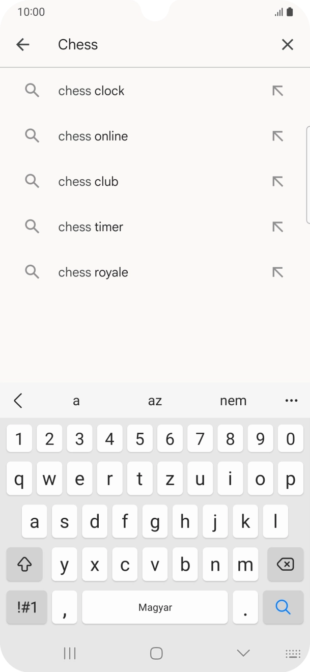 Írd be a keresett alkalmazás nevét vagy kategóriáját, és kattints a keresés ikonra.