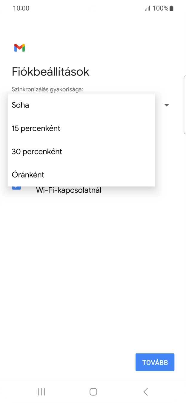 Válaszd ki a kívánt beállítást.