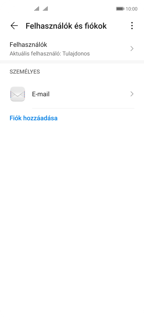 Válaszd az E-mail lehetőséget.