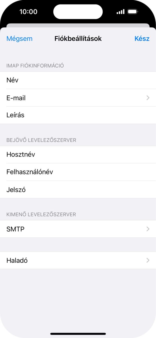 Válaszd az SMTP lehetőséget.