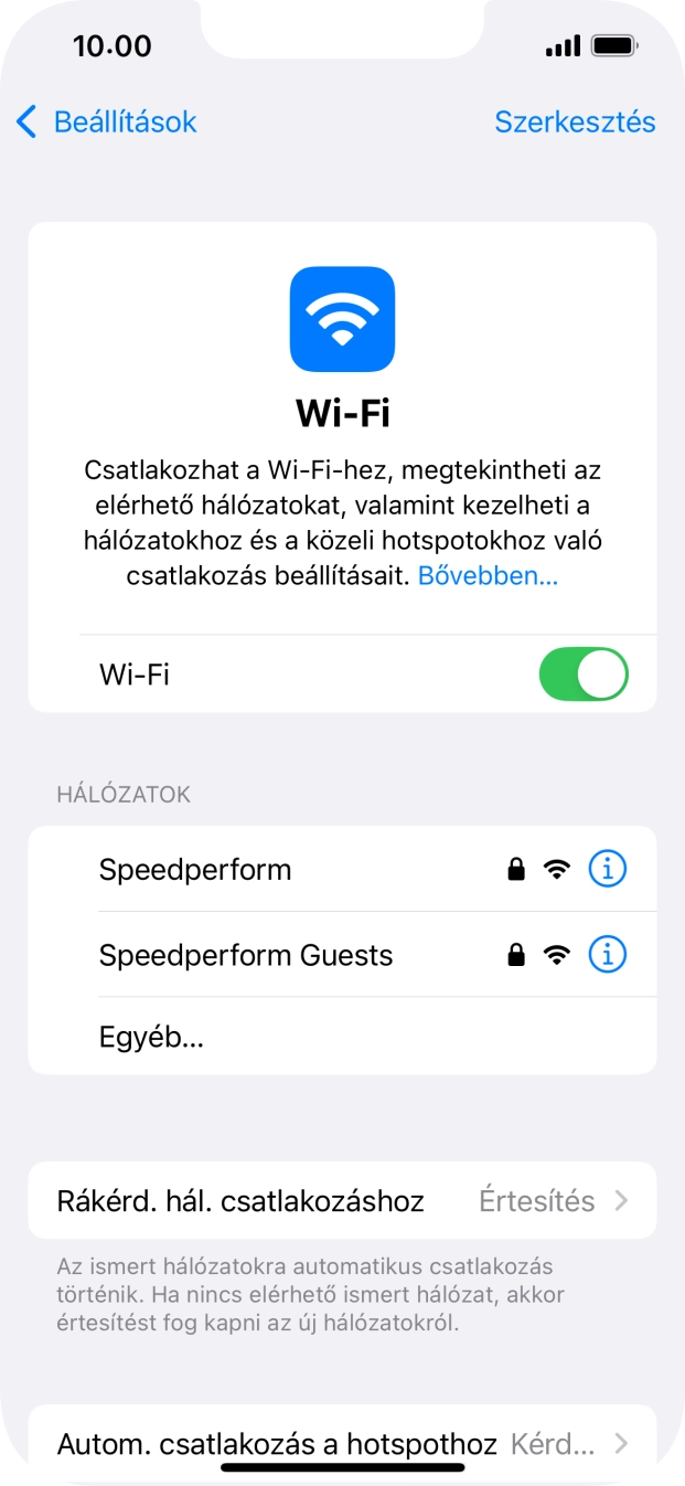 Kattints a kívánt Wi-Fi hálózatra, és írd be a Wi-Fi hálózathoz tartózó jelszót.