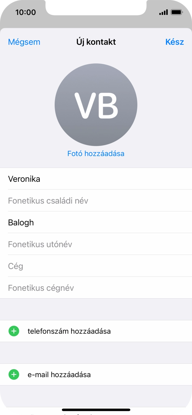 Válaszd a telefonszám hozzáadása lehetőséget.