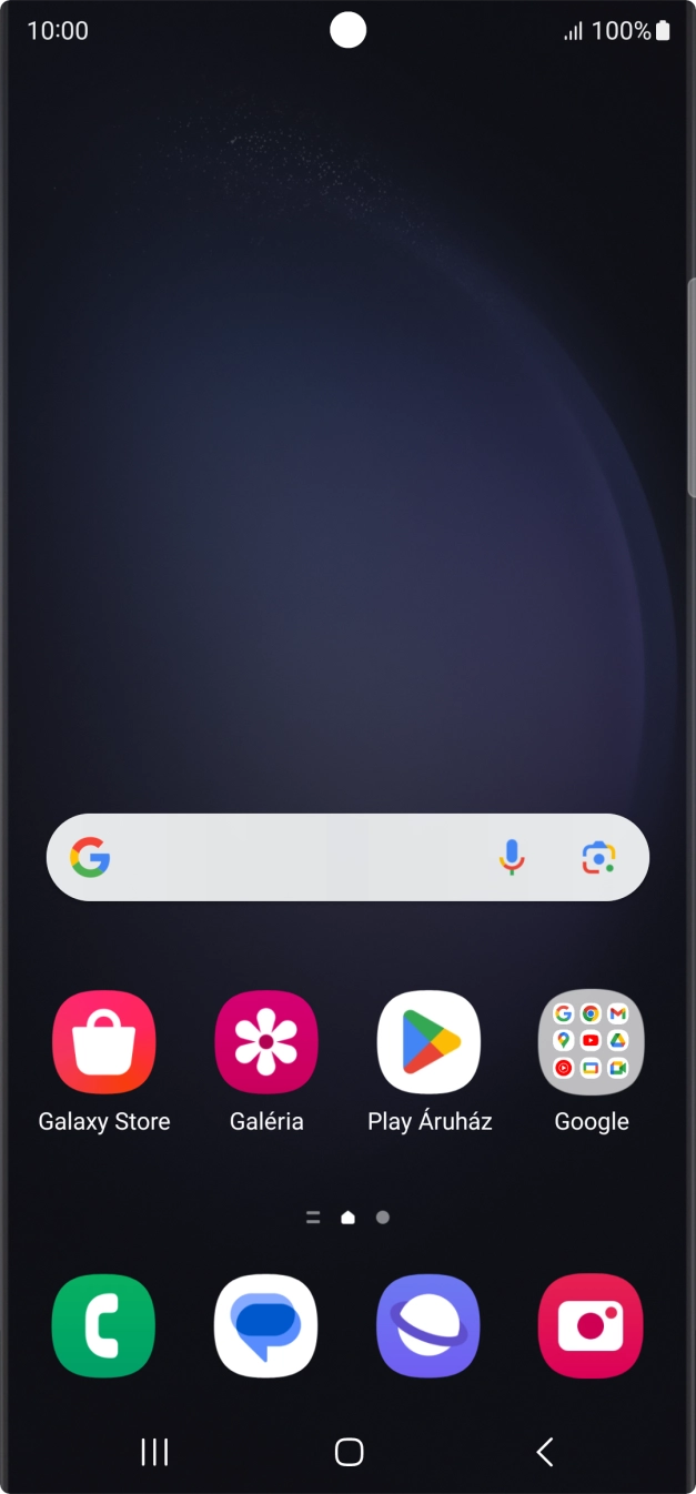 Húzd két ujjad lefelé a képernyő tetejéről.