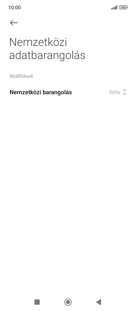 Kattints a „Nemzetközi barangolás” melletti mezőre. Kattints a „Nemzetközi barangolás” melletti mezőre.