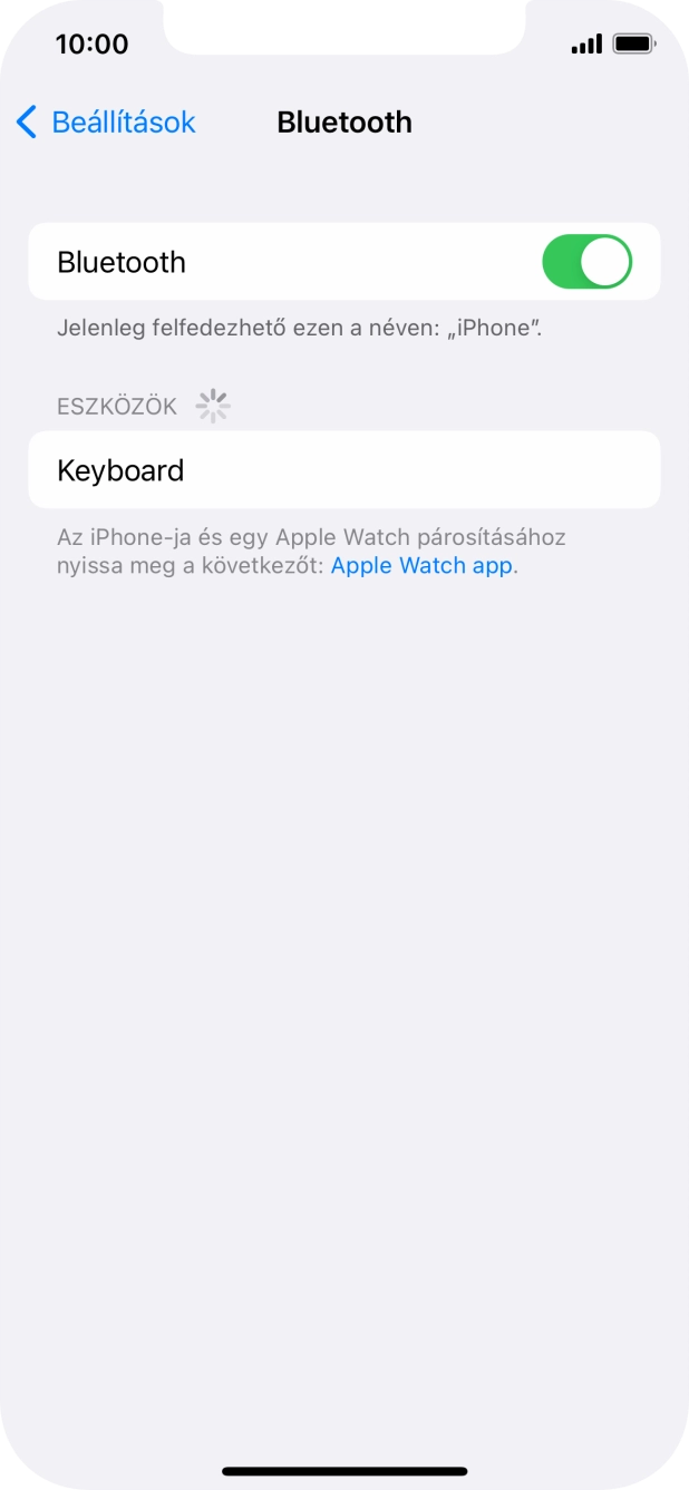Válaszd ki a kívánt Bluetooth-eszközt, és kövesd a kijelzőn megjelenő utasításokat annak telefonodhoz történő csatlakoztatásához.