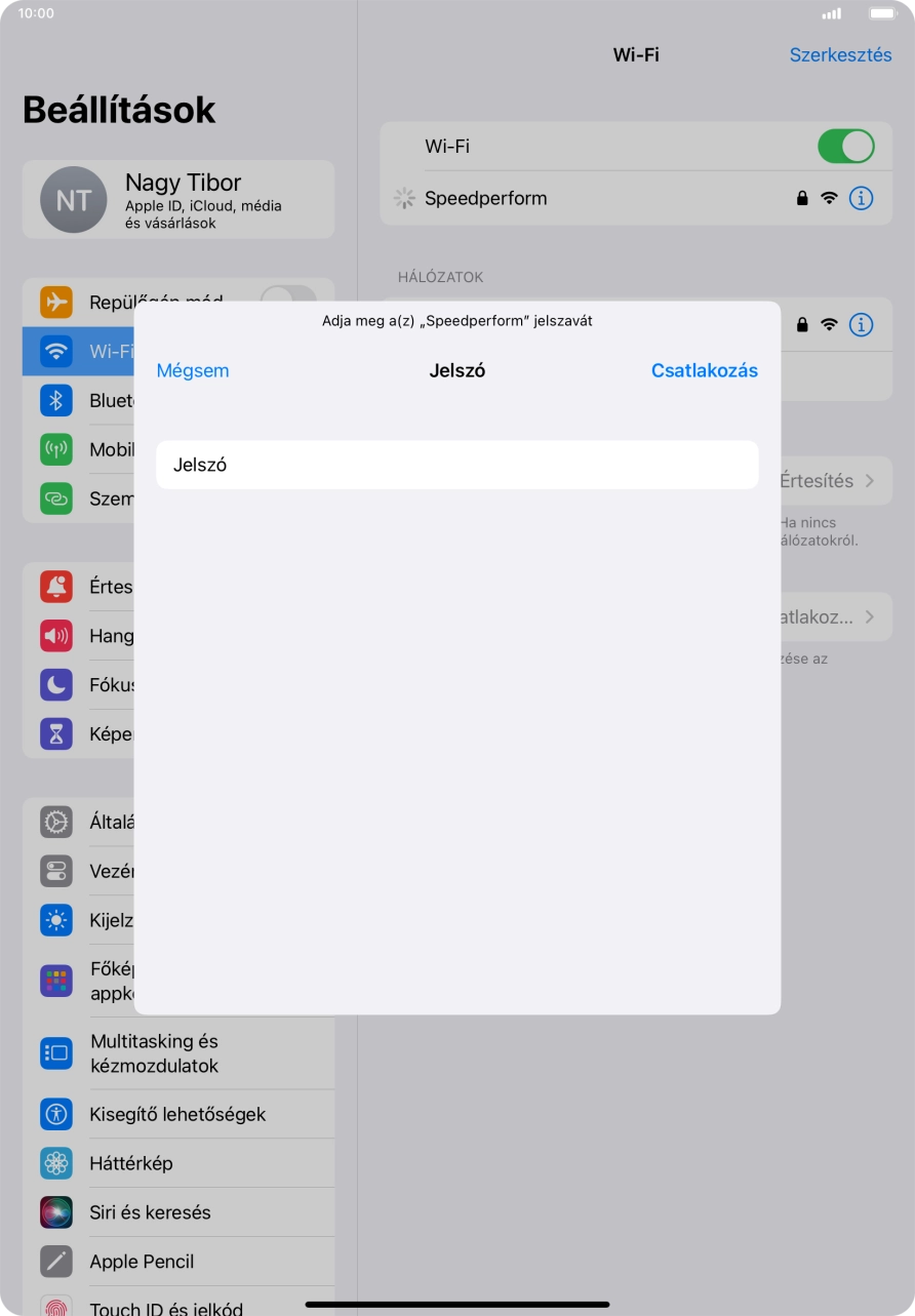Válaszd a Csatlakozás lehetőséget.