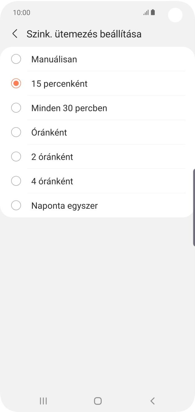 Válaszd ki a kívánt beállítást.