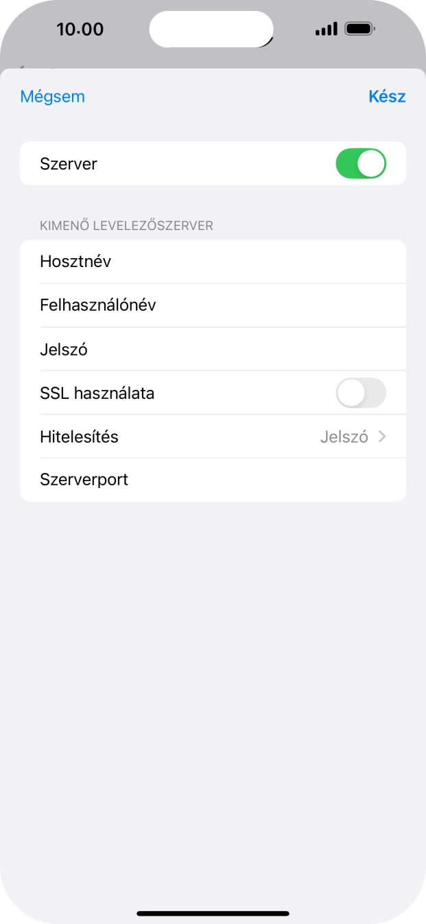 Kattints az „SSL használata” melletti csúszkára a funkció bekapcsolásához.