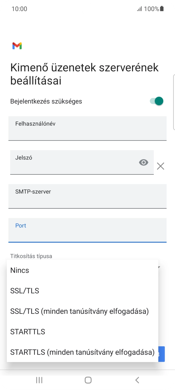Válaszd a Nincs lehetőséget.