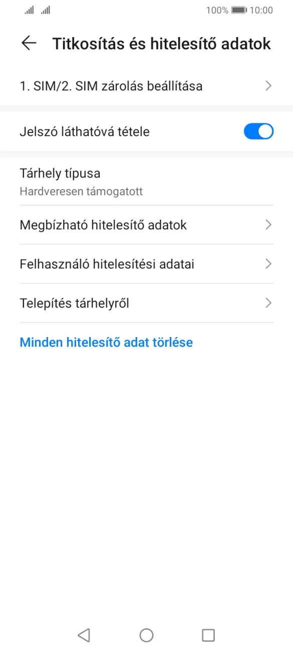 Válaszd az 1 SIM/2 SIM zárolás beállítása lehetőséget. Válaszd az 1 SIM/2 SIM zárolás beállítása lehetőséget.