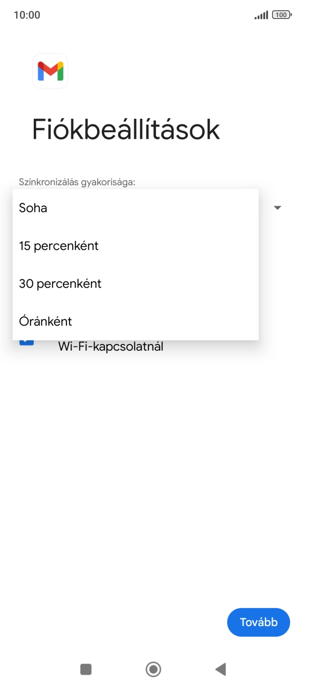 Válaszd ki a kívánt beállítást.