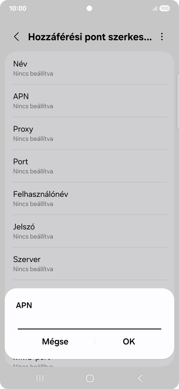 Amennyiben előfizetésed van, írd be azt, hogy internet.vodafone.net, és válaszd az OK lehetőséget.