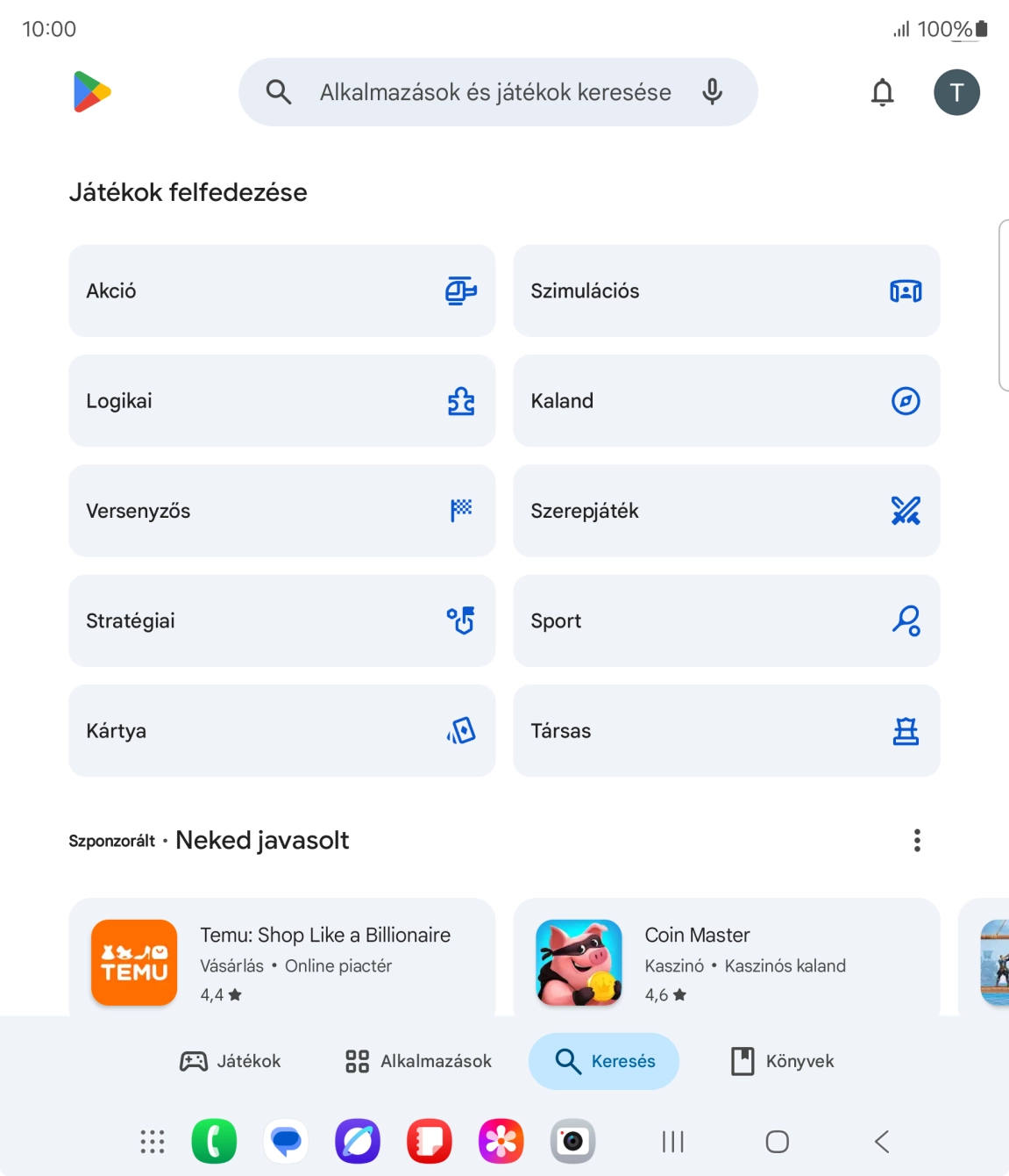 Kattints a keresés mezőre.