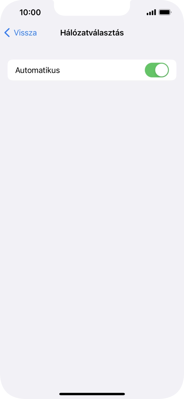 Kattints az „Automatikus” melletti csúszkára a funkció automatikus választásának be- vagy kikapcsolásához.