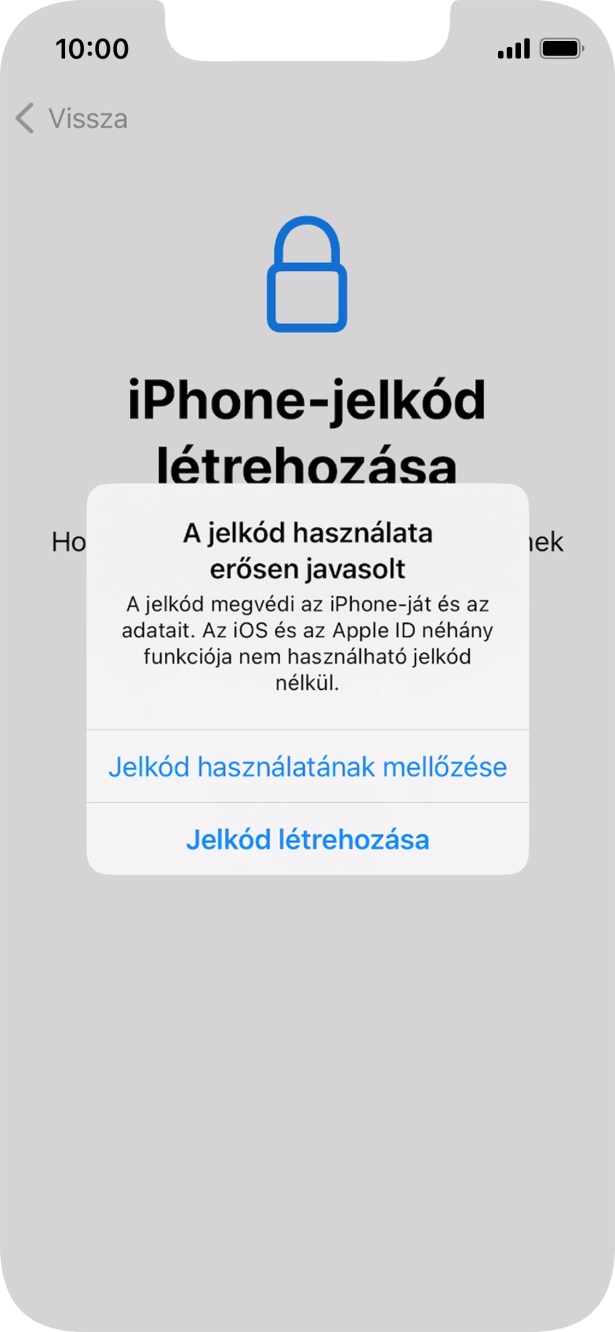 Ha kikapcsolod a funkciót, válaszd a Jelkód használatának mellőzése lehetőséget. Ha kikapcsolod a funkciót, válaszd a Jelkód használatának mellőzése lehetőséget.