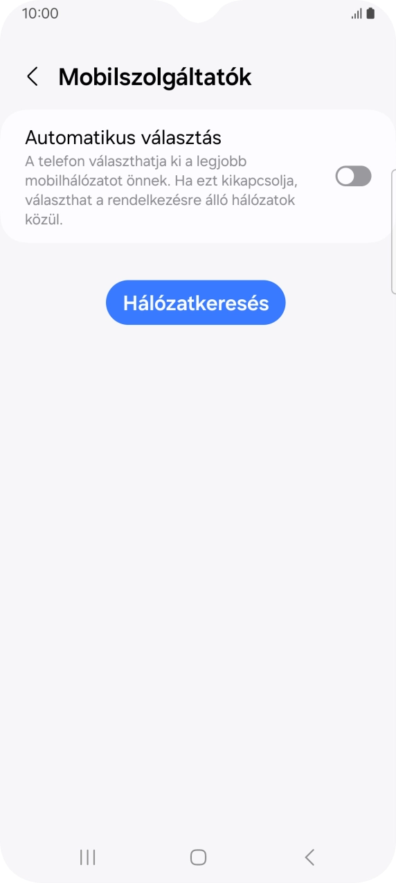 Kattints az „Automatikus választás” melletti csúszkára a funkció bekapcsolásához.
