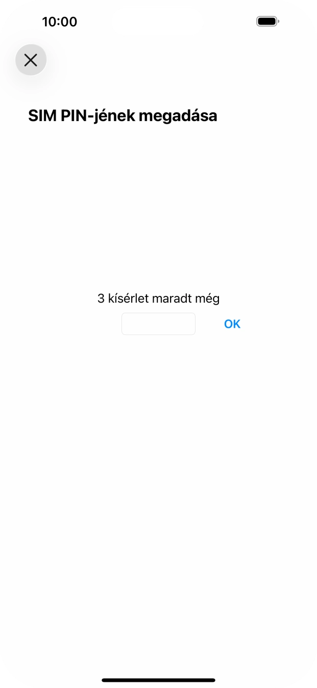 Amennyiben a SIM-kártyád zárolva van, írd be a PIN-kódodat, és válaszd az OK lehetőséget.