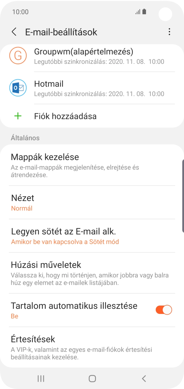 Válaszd az Értesítések lehetőséget.