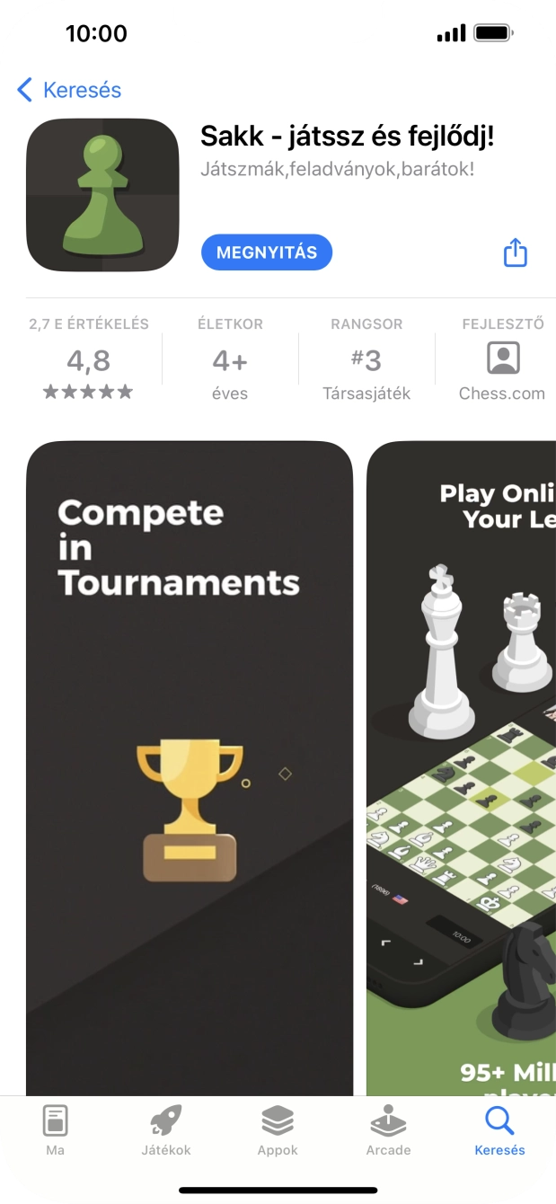 Húzd az ujjad felfelé a kijelző aljáról, hogy visszatérj a kezdőképernyőhöz.