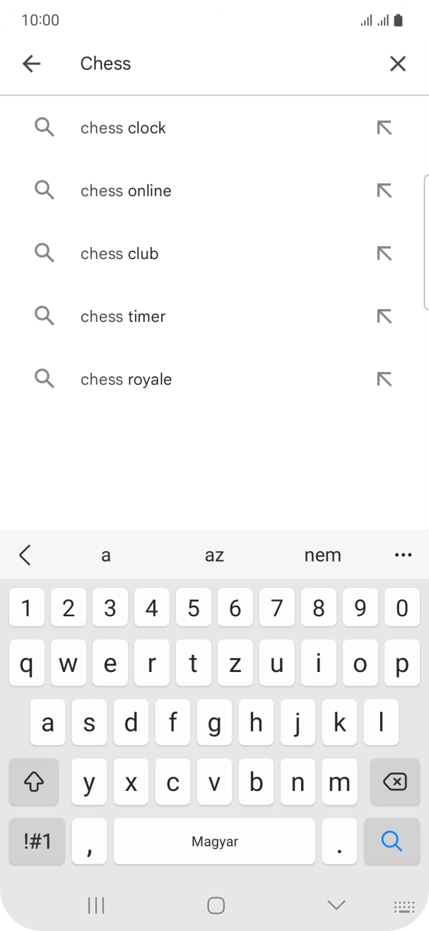 Írd be a keresett alkalmazás nevét vagy kategóriáját, és kattints a keresés ikonra.