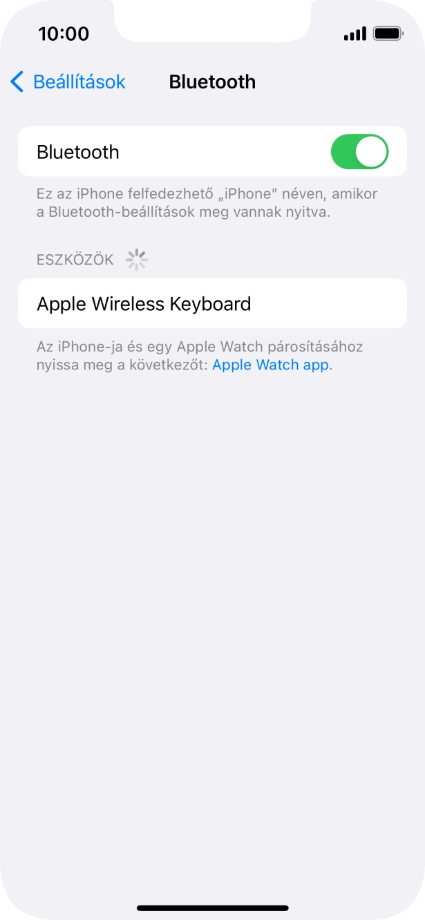 Válaszd ki a kívánt Bluetooth-eszközt, és kövesd a kijelzőn megjelenő utasításokat annak telefonodhoz történő csatlakoztatásához.