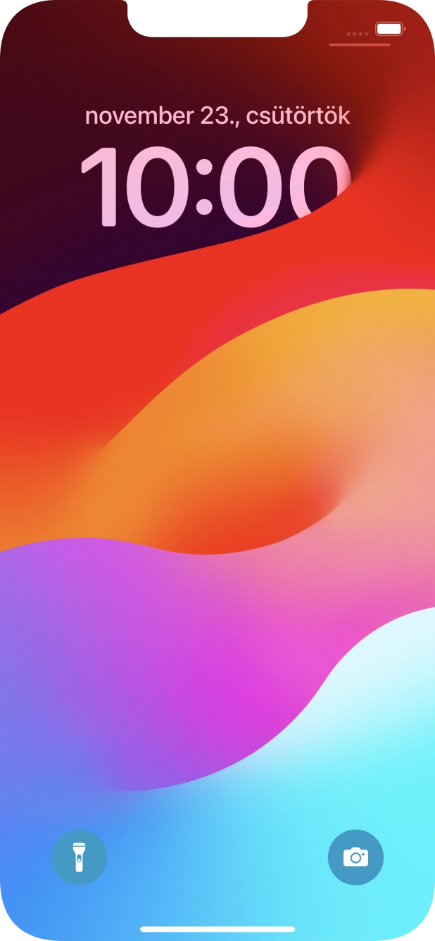 Húzd az ujjad felfelé a kijelző aljáról. Húzd az ujjad felfelé a kijelző aljáról.