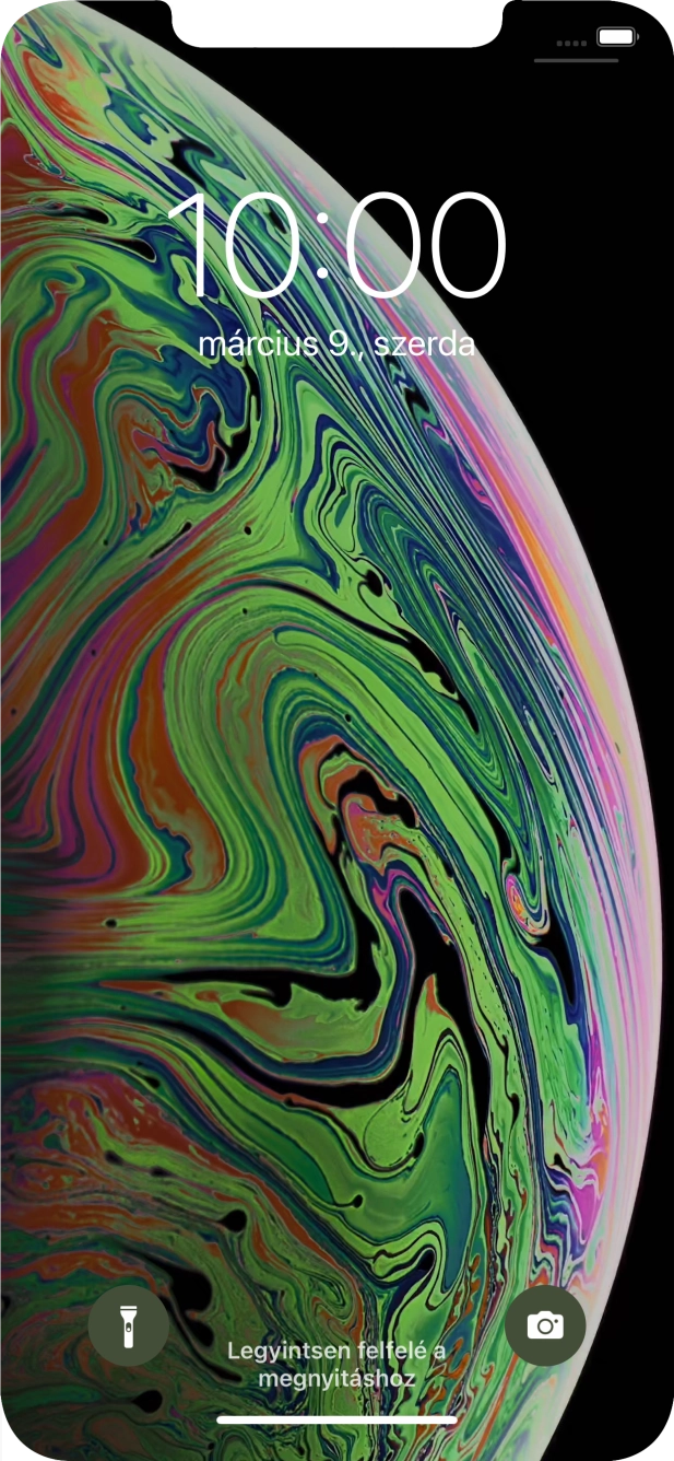 Húzd az ujjad felfelé a kijelző aljáról. Húzd az ujjad felfelé a kijelző aljáról.