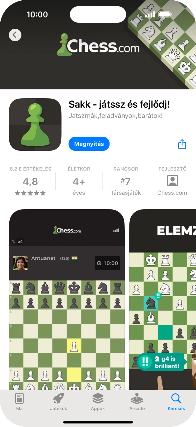 Húzd az ujjad felfelé a kijelző aljáról, hogy visszatérj a kezdőképernyőhöz.