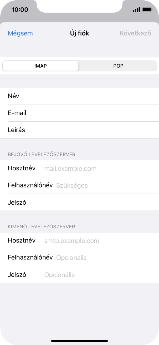 Válaszd a POP lehetőséget.