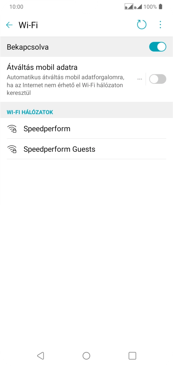 Válaszd ki a kívánt Wi-Fi hálózatot.