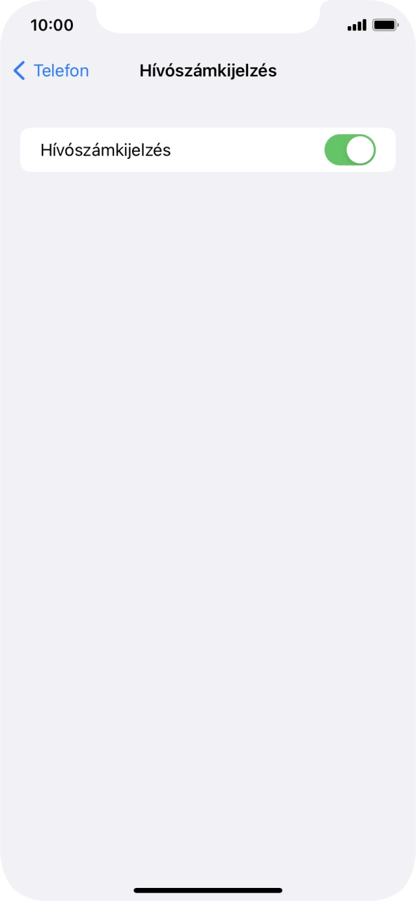 Kattints a „Hívószámkijelzés” melletti csúszkára a funkció be- vagy kikapcsolásához. Kattints a „Hívószámkijelzés” melletti csúszkára a funkció be- vagy kikapcsolásához.