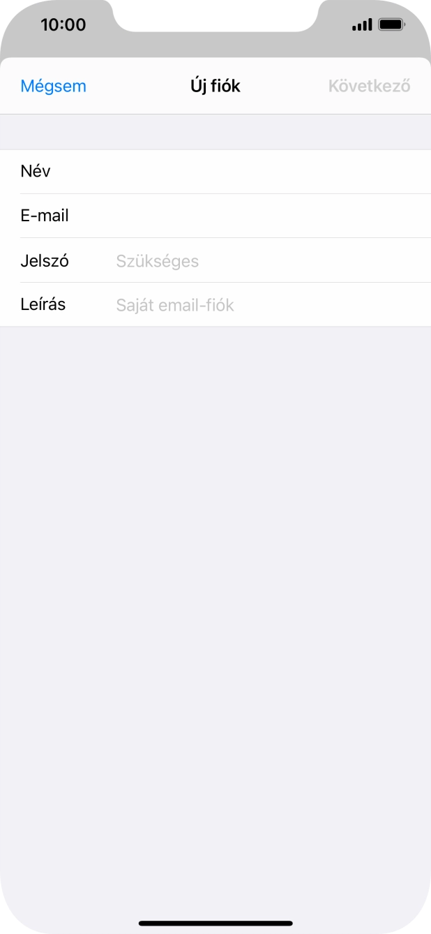 Kattints a Jelszó mezőre, és írd be az e-mail-fiókodhoz tartozó jelszót.