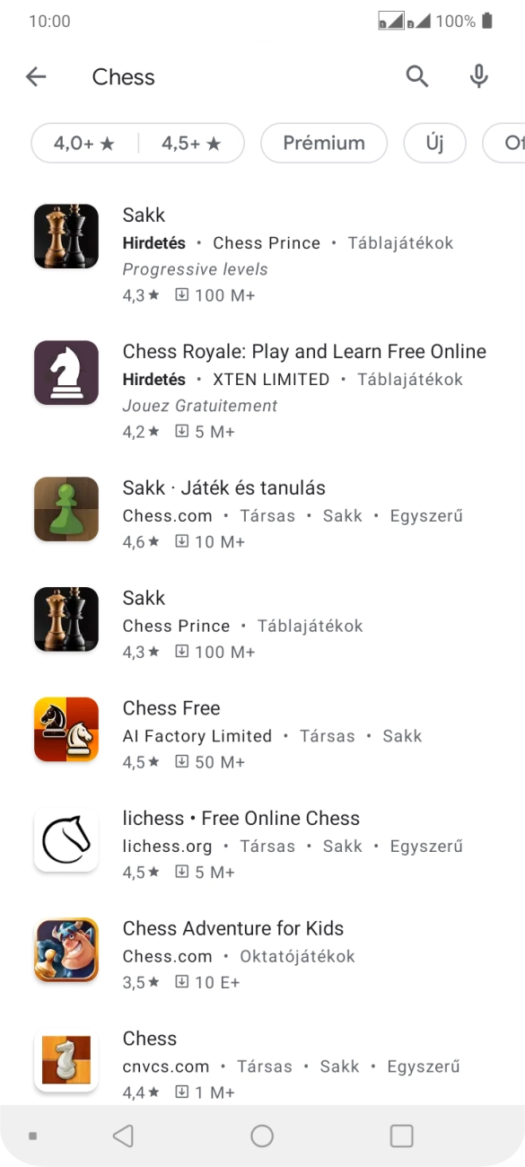 Kattints a kívánt alkalmazásra.