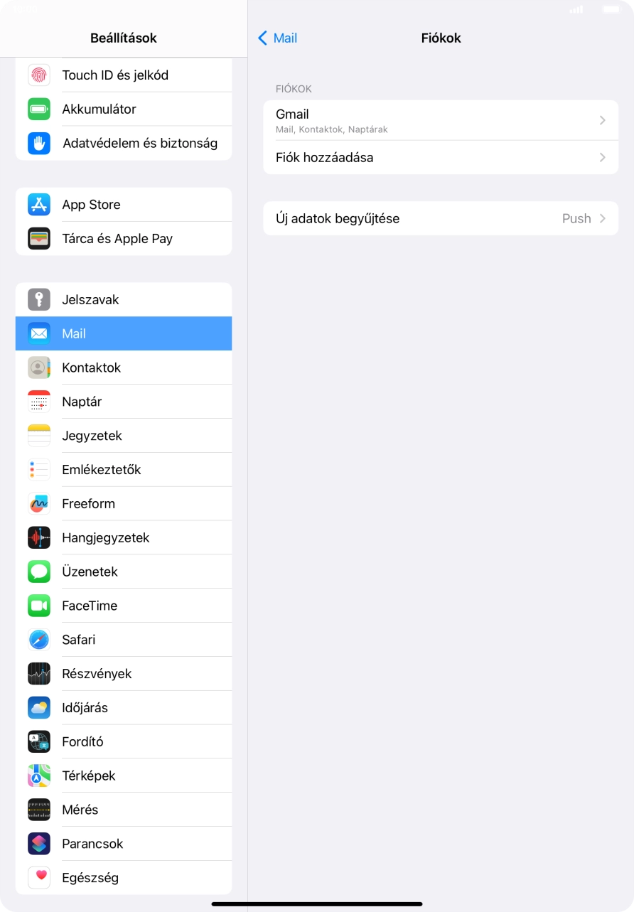 Válaszd a Fiók hozzáadása lehetőséget.